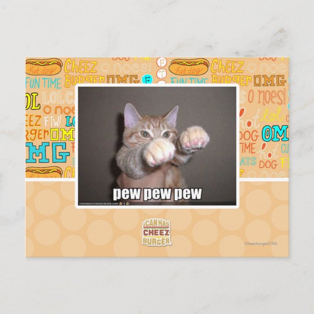 Carte Postale Pew pew pew (Devant)
