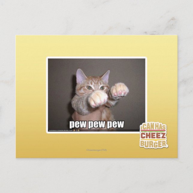 Carte Postale Pew pew pew (Devant)