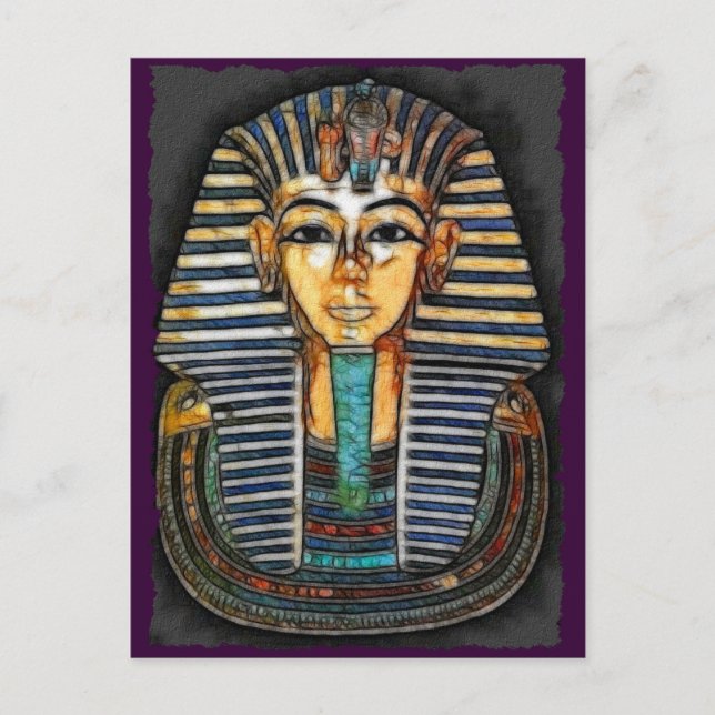 Carte postale Pharaon égyptien TUTANKHAMEN (Devant)
