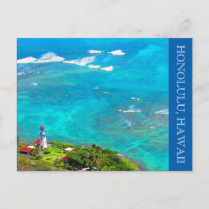 Carte Postale phare à tête de diamant bleu