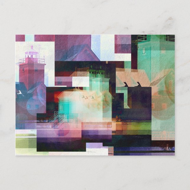 Carte Postale Phare Abstrait (Devant)