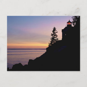 Carte Postale Phare de Bass Harbor sur l'île du Mont Désert,