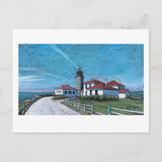 Carte Postale Phare de Beavertail en Jamestown, RI (Devant)