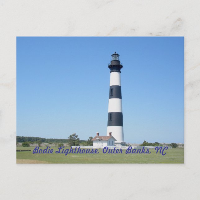 Carte Postale Phare de Bodie Island OBX Caroline du Nord (Devant)