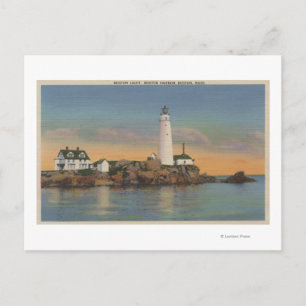 Carte Postale Phare de Boston, MABoston à Boston Harbour 2
