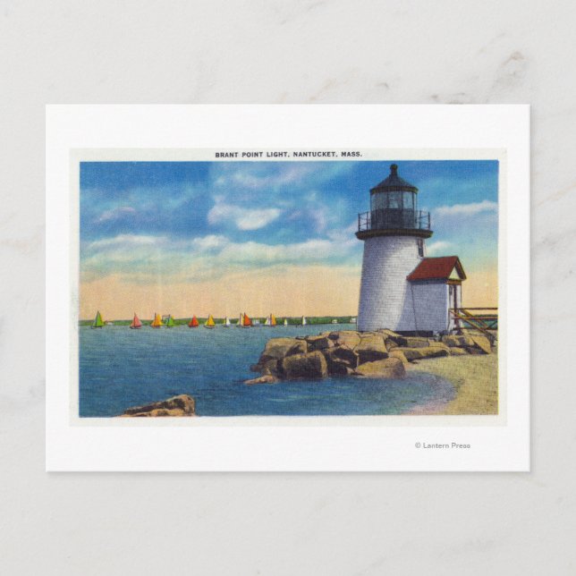 Carte Postale Phare de Brant Point (Devant)