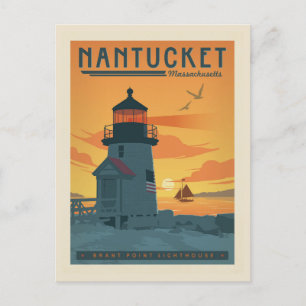 Carte Postale Phare de Brant Point   Nantucket MA