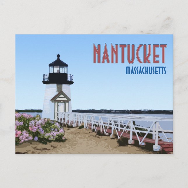 Carte Postale Phare de Brant Point Nantucket Massachusetts (Devant)