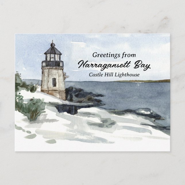 Carte Postale Phare de Castle Hill Narragansett Bay Newport RI (Devant)