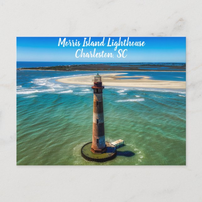 Carte Postale Phare de Charleston Caroline du Sud Morris Island (Devant)