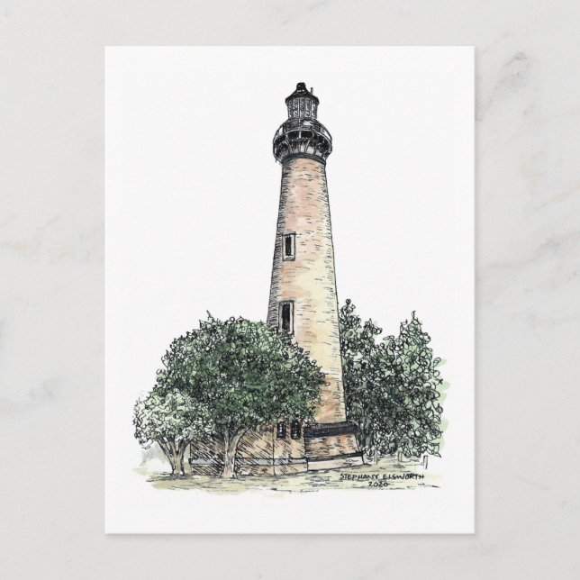 Carte Postale Phare de Currituck (Devant)