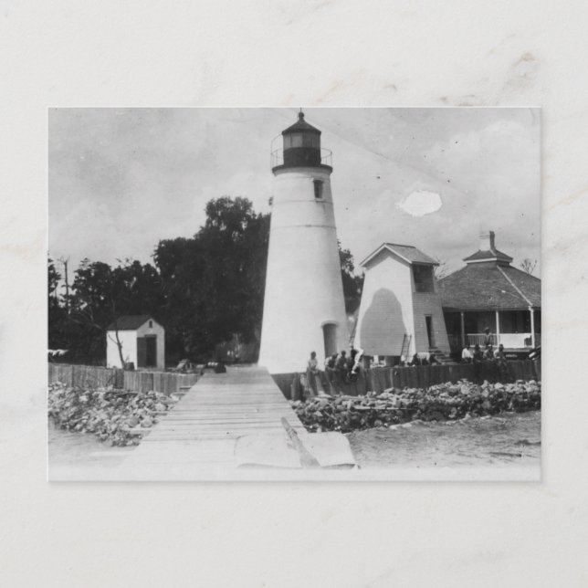 Carte Postale Phare de la chaîne de la rivière Tchefuncte (Devant)