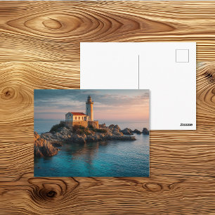 Carte Postale Phare de la côte rocheuse paysage marin