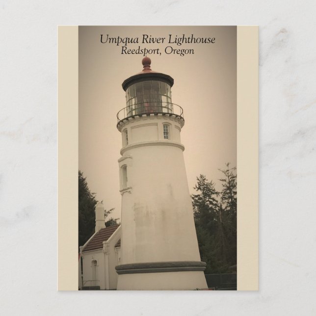 Carte Postale Phare de la rivière Umpqua, OU (Devant)