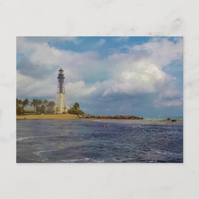 Carte Postale Phare de l'entrée de Hillsboro sur mesure (Devant)