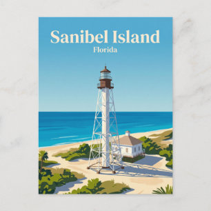 Carte Postale Phare de l'île de Sanibel USA