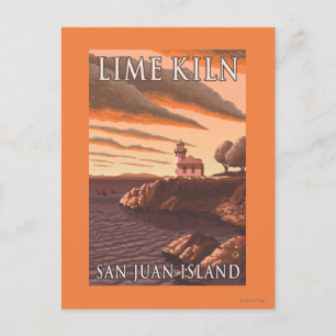 Carte Postale Phare de Lime Kiln Affiche de voyage vintage