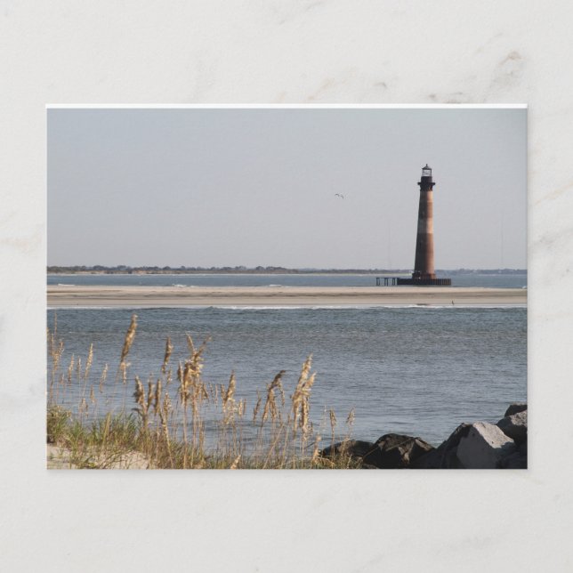 Carte Postale Phare de Morris Island, Plage Folly, Charleston (Devant)