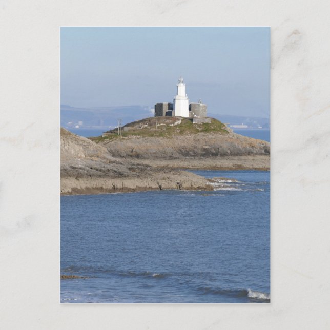 Carte Postale Phare de Mumbles, Mumbles (Devant)