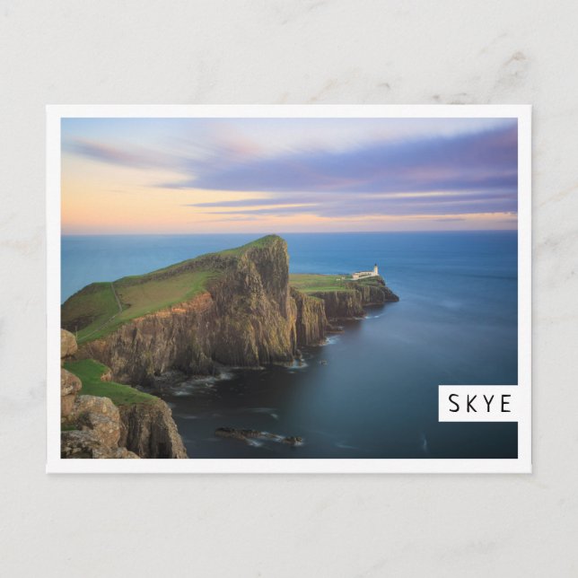 Carte Postale Phare de Neist Point sur Skye au coucher du soleil (Devant)