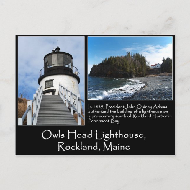 Carte Postale Phare de Owls Head (Devant)