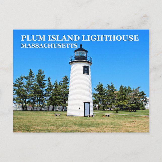Carte Postale Phare de Plum Island, Massachusetts (Devant)