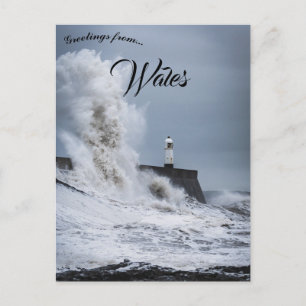 Carte Postale Phare de Porthcawl Bridgend Comté Borough Pays de 