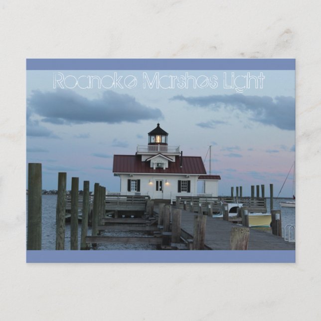 Carte Postale Phare de Roanoke Marshes (Devant)
