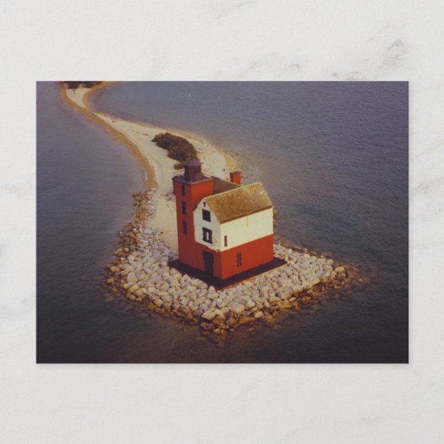 Carte Postale Phare de Round Island (Devant)