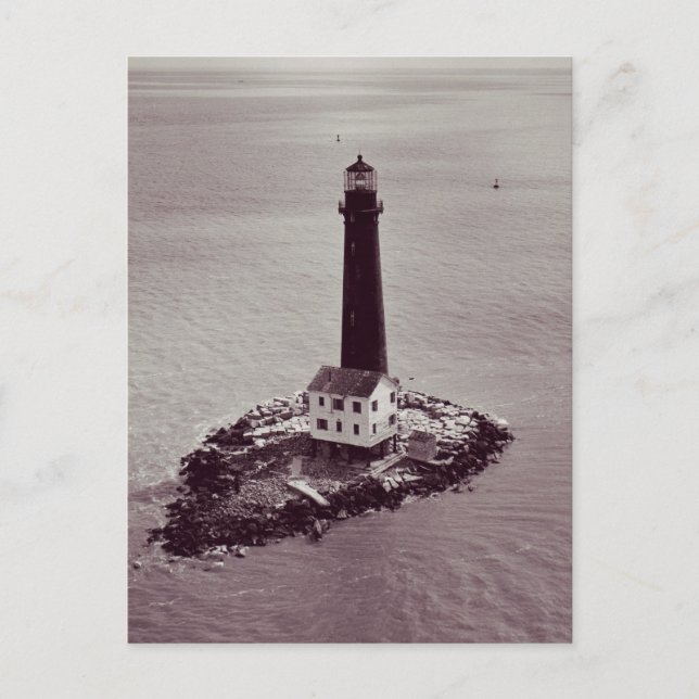 Carte Postale Phare de Sand Island (Devant)