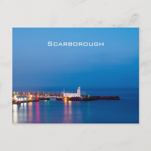 Carte Postale Phare de Scarborough (Devant)