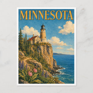 Carte Postale Phare de Split Rock au Minnesota GeoSaga