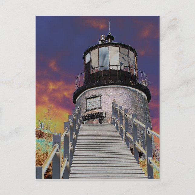 Carte Postale Phare de Surreal Owls Head (Devant)