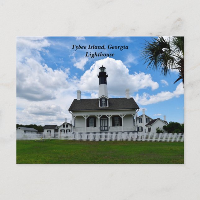 Carte Postale Phare de Tybee Island, Géorgie (Devant)