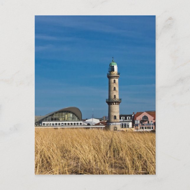 Carte Postale Phare de Warnemuende (Allemagne) (Devant)