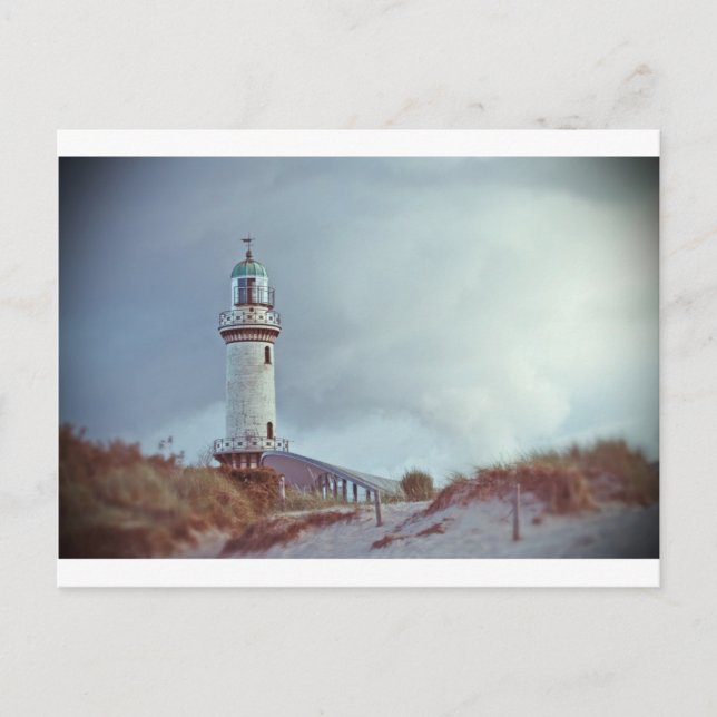 Carte Postale Phare de Warnemuende en Allemagne (Devant)