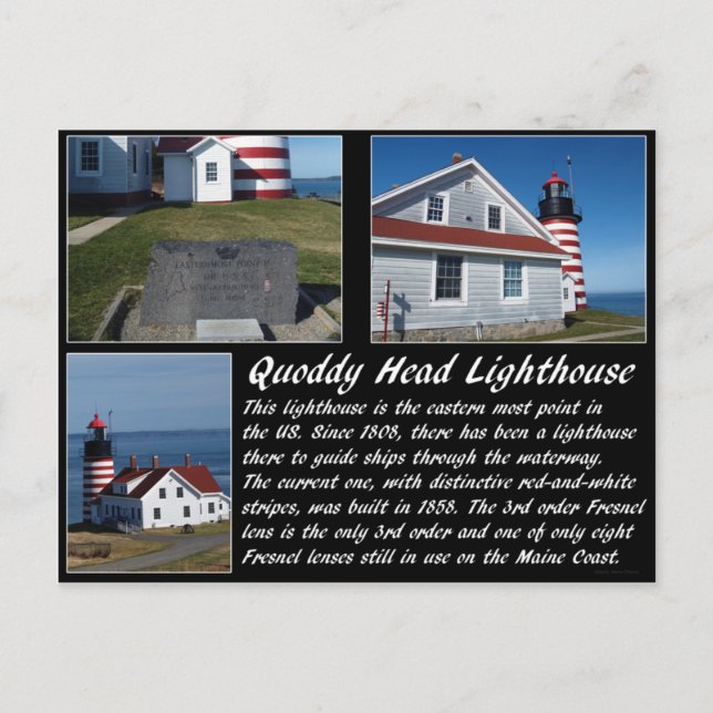 Carte Postale Phare de West Quoddy Head (Devant)