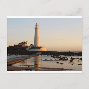 CARTE POSTALE PHARE DE WHITLEY BAY