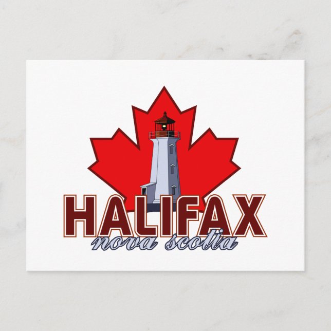 Carte Postale Phare d'Halifax (Devant)
