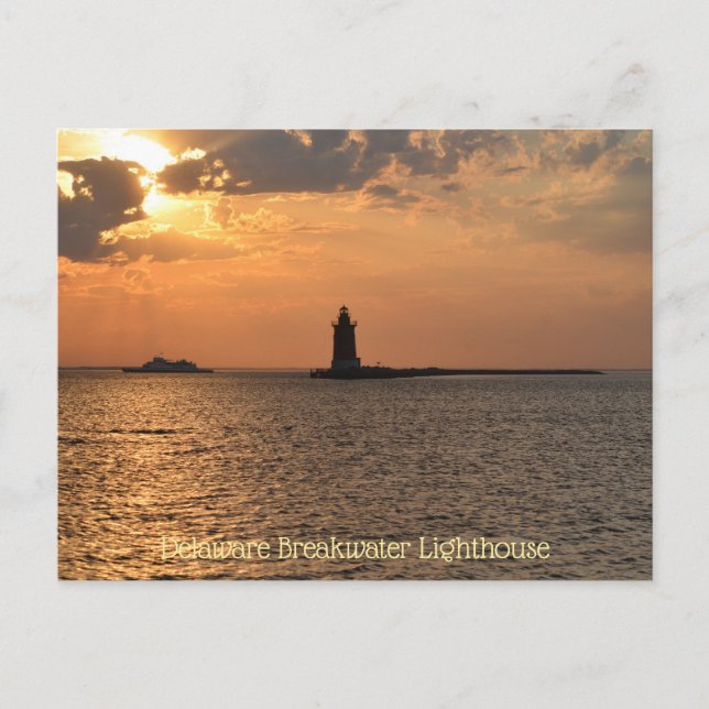 Carte Postale Phare du Delaware Breakwater Cape Henlopen Lewes (Devant)