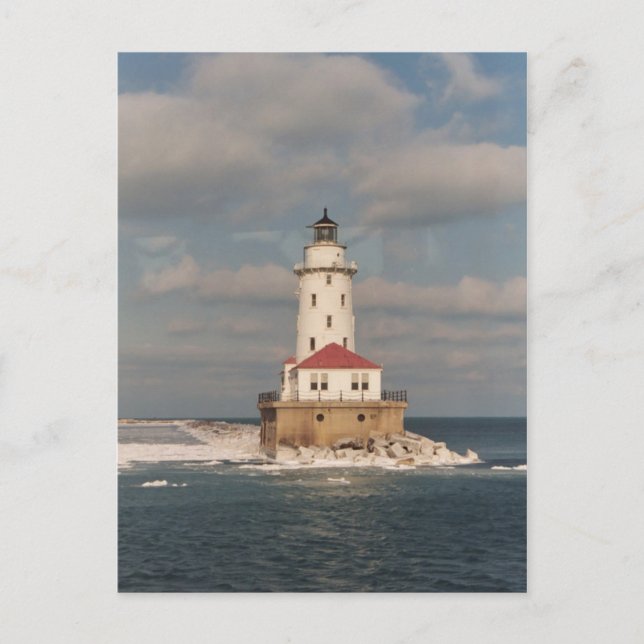Carte Postale Phare du lac Michigan (Devant)