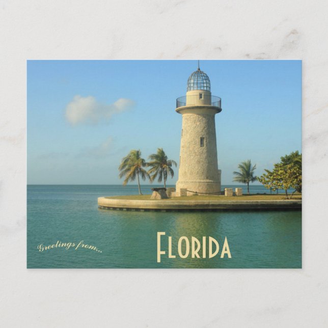 Carte Postale Phare du parc national de Biscayne (Devant)