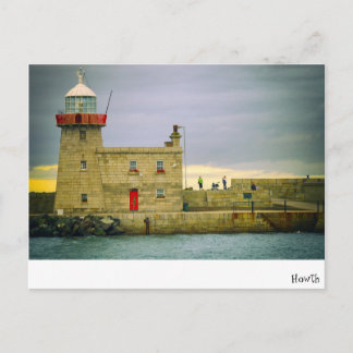 Carte Postale Phare du pittoresque port de Howth, Irlande - Vint