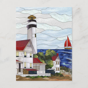 Carte Postale Phare en verre tendu