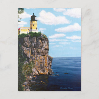 Carte Postale Phare fendu de roche
