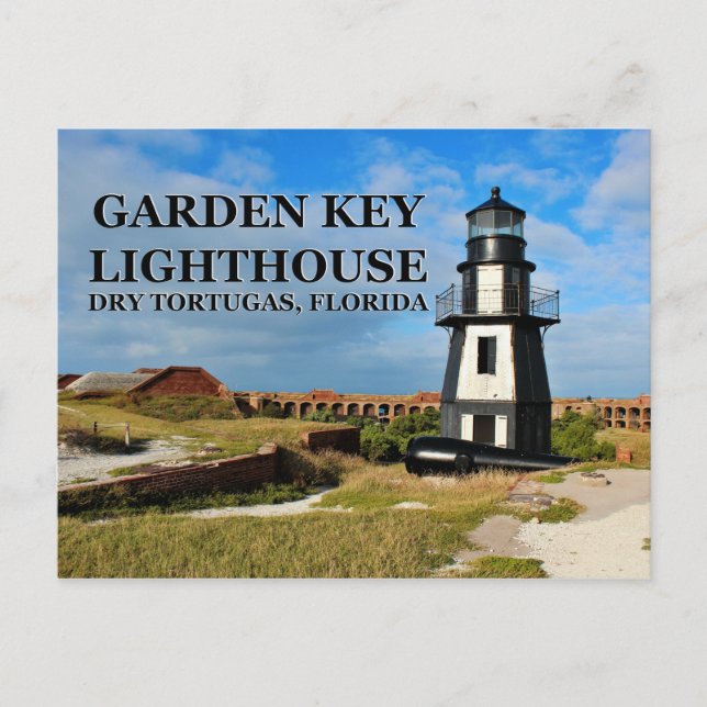 Carte Postale Phare Garden Key, Tortugas Sec, Floride (Devant)