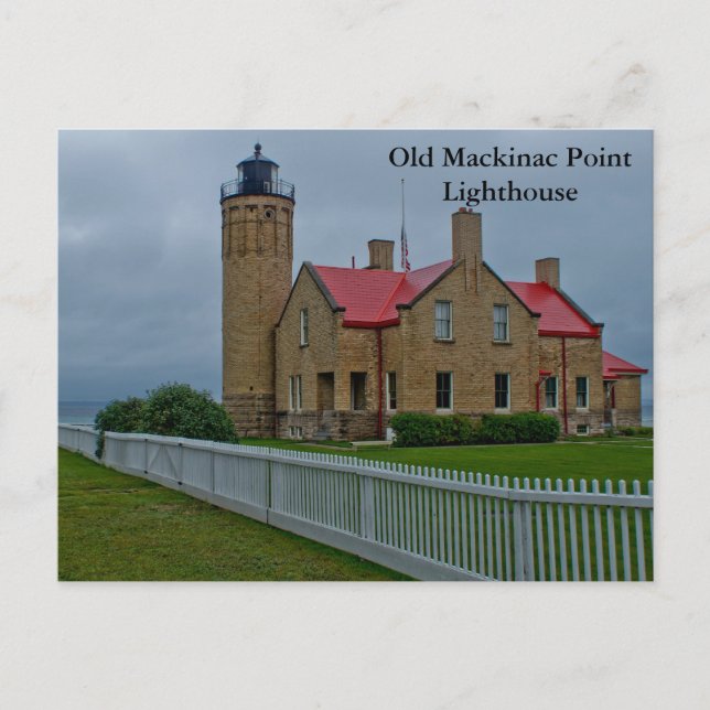 Carte Postale Phare Old Mackinac Point (Devant)