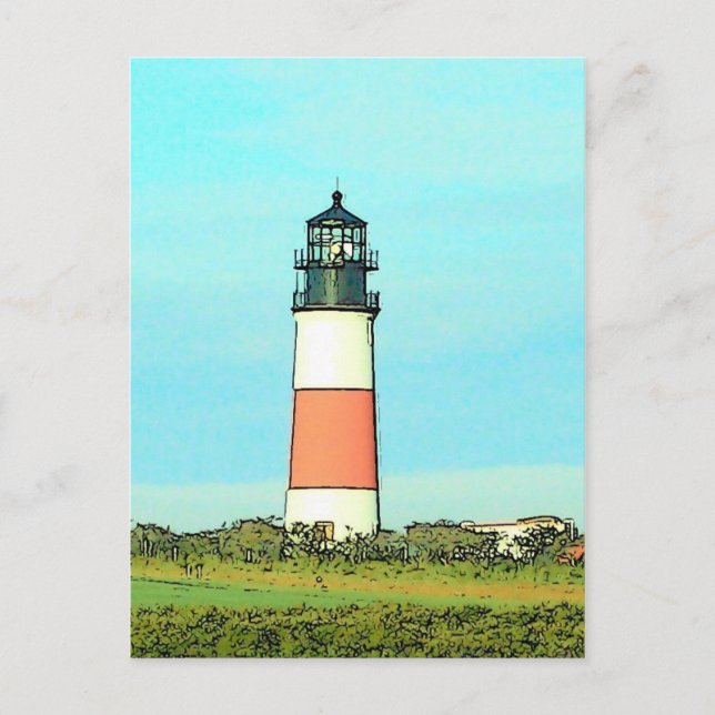 Carte Postale Phare principal de Sankaty - REGARD VINTAGE (Devant)