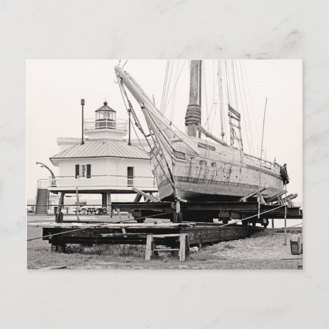 Carte Postale Phare & Skipjack (Devant)