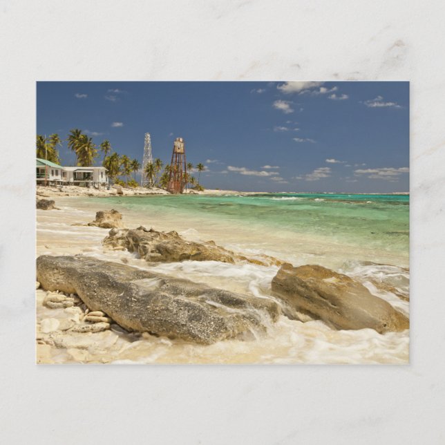 Carte Postale Phare sur la demi-lune Caye Monument Naturel (Devant)